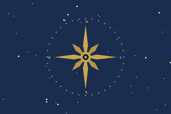 Compass rose illustration